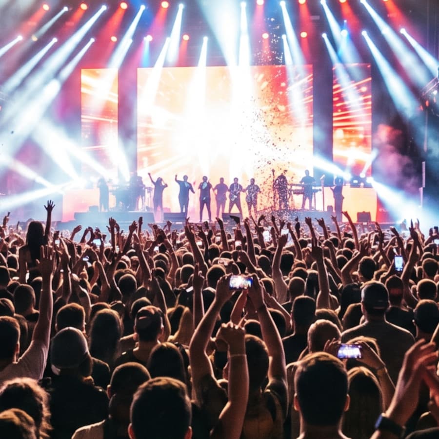 Crowd at an intimate live artist event