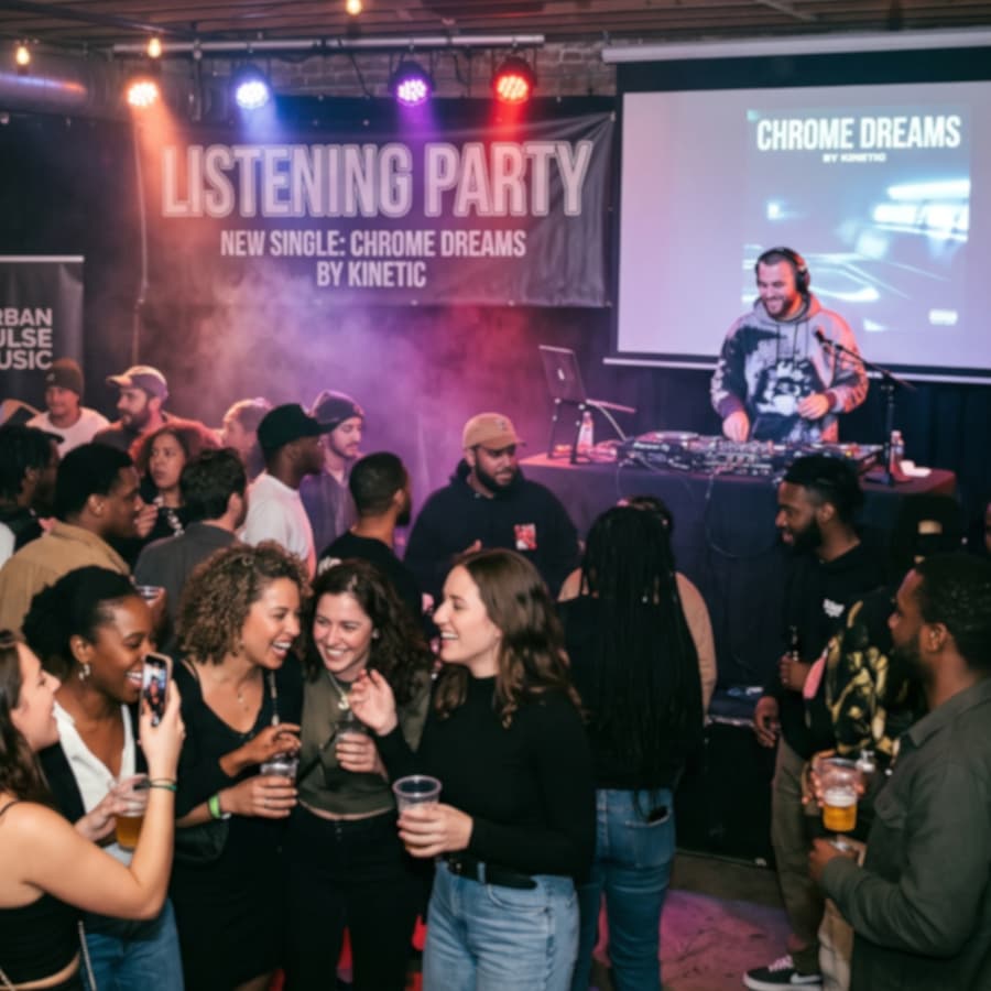 Artist meeting fans at an intimate gathering
